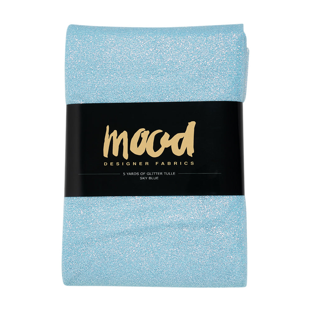 Glitter Tulle 5-yard Bundle - Sky Blue