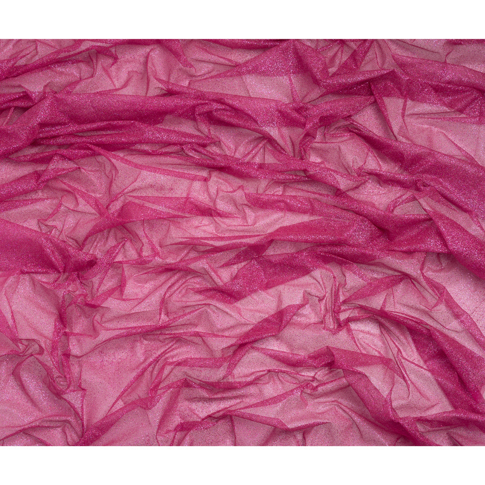 Glitter Tulle 5-yard Bundle - Multi on Fuchsia