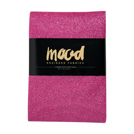 Glitter Tulle 5-yard Bundle - Multi on Fuchsia