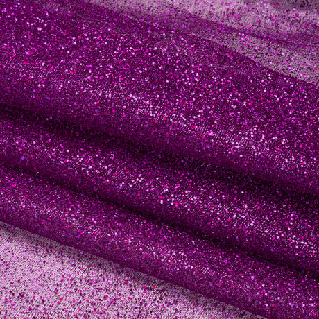 Glitter Tulle 5-yard Bundle - Purple Fuchsia