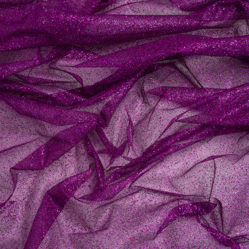 Glitter Tulle 5-yard Bundle - Purple Fuchsia
