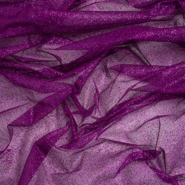 Glitter Tulle 5-yard Bundle - Purple Fuchsia