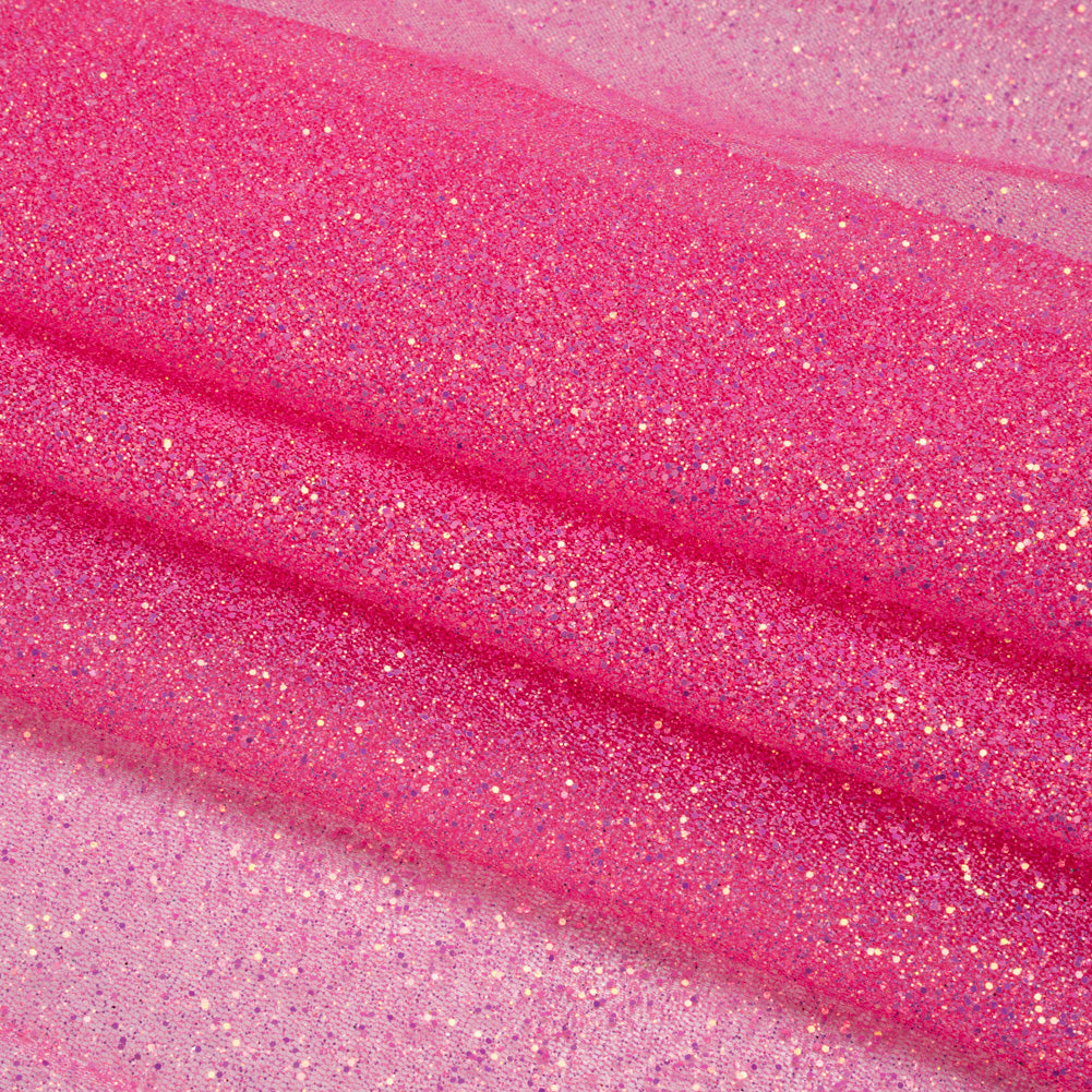 Glitter Tulle 5-yard Bundle - Hot Pink
