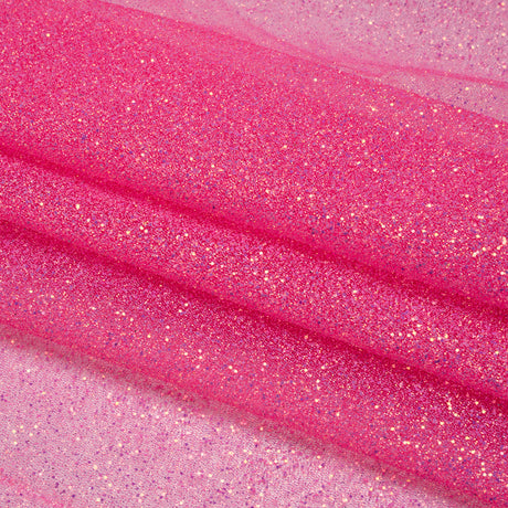 Glitter Tulle 5-yard Bundle - Hot Pink