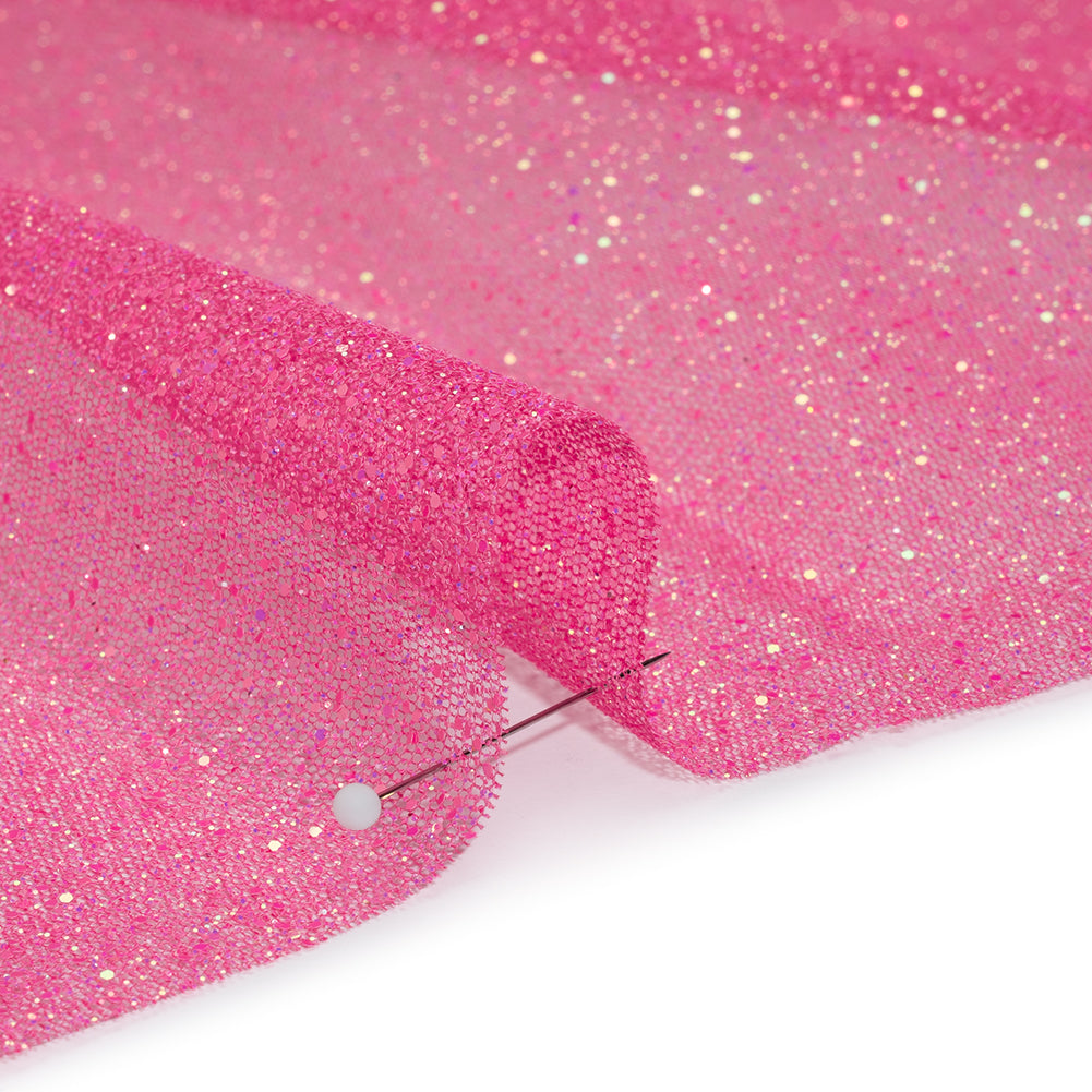 Glitter Tulle 5-yard Bundle - Hot Pink