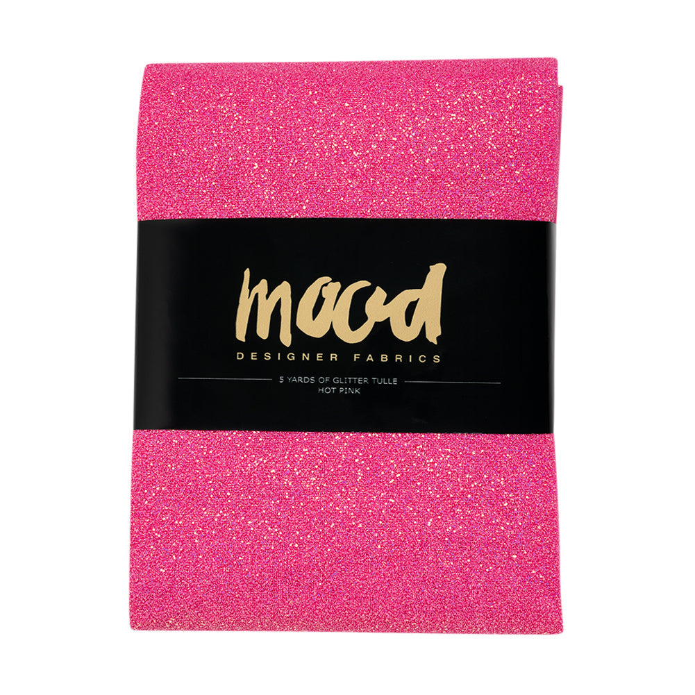 Glitter Tulle 5-yard Bundle - Hot Pink