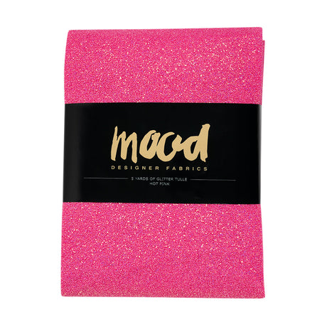 Glitter Tulle 5-yard Bundle - Hot Pink