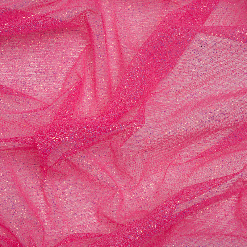Glitter Tulle 5-yard Bundle - Hot Pink