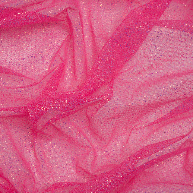 Glitter Tulle 5-yard Bundle - Hot Pink