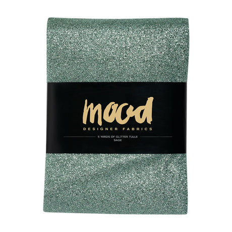 Glitter Tulle 5-yard Bundle - Sage