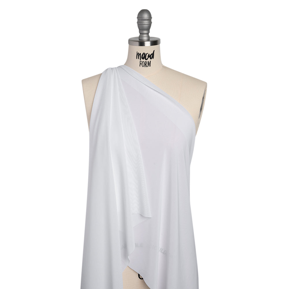 Nylon and Spandex Power Mesh - Snow White