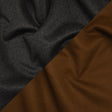 Cashmere Double Cloth Coating Made in Italy - Charcoal Gray and Brown - Deadstock