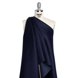 Cashmere Double Cloth Coating Made in Italy - Bright Navy - Deadstock