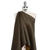 Cashmere Double Cloth Coating Made in Italy - Brown Olive and Adobe Brown - Deadstock