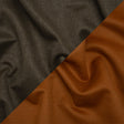 Cashmere Double Cloth Coating Made in Italy - Brown Olive and Adobe Brown - Deadstock