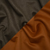 Cashmere Double Cloth Coating Made in Italy - Brown Olive and Adobe Brown - Deadstock