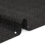 Super 130 Wool Suiting Made in Italy - Black, Gray and Brown Plaid - Deadstock