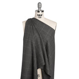 Super 130 Wool Suiting Made in Italy - Black and White Glen Plaid - Deadstock