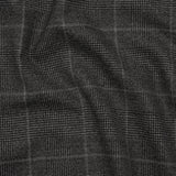 Super 130 Wool Suiting Made in Italy - Black and White Glen Plaid - Deadstock