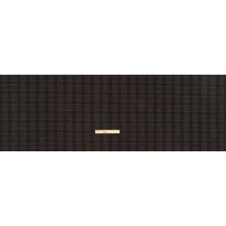 Wool and Silk Tweedy Lightweight Coating Made in Italy - Black, Gray and Burnt Orange Plaid - Deadstock