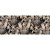 Polyester Crepe Print - Black and Beige Paisley - Designer Deadstock