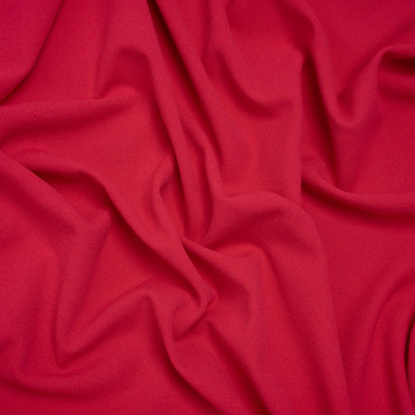 Stretch Polyester Crepe Double Knit - Raspberry - Designer Deadstock