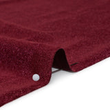 Stretch Polyester Velour - Burgundy - Designer Deadstock