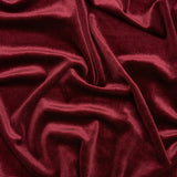 Stretch Polyester Velour - Burgundy - Designer Deadstock
