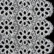 Polyester Guipure Lace with Finished Edge - White Dots and Daisies - Designer Deadstock
