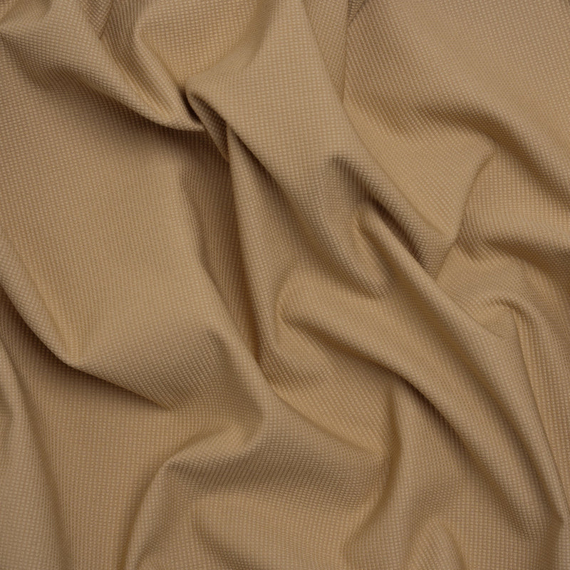 Stretch Polyester Dobby - White Alyssum Little Dots - Designer Deadstock