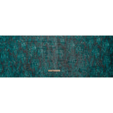 Stretch Polyester Mesh - Teal, Black and Blue Abstract Streaks - Designer Deadstock