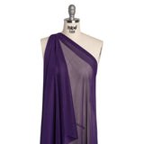 Polyester Stretch Mesh - Aubergine Purple - Designer Deadstock