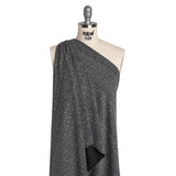 Stretch Polyester Jacquard Knit - Black and White Abstract - Designer Deadstock