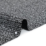 Stretch Polyester Jacquard Knit - Black and White Abstract - Designer Deadstock