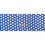 Polyester Chiffon - Cobalt Blue and White Brushed Polka Dots - Designer Deadstock