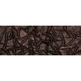 Baby Sequins on Stretch Polyester Mesh - Chocolate Brown Stripes - Designer Deadstock