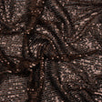 Baby Sequins on Stretch Polyester Mesh - Chocolate Brown Stripes - Designer Deadstock