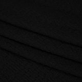 Textured Stretch Polyester Knit - Black Puckers - Designer Deadstock