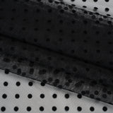 Polyester Tulle with Flocked Polka Dots - Black - Designer Deadstock