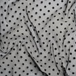 Polyester Tulle with Flocked Polka Dots - Black - Designer Deadstock