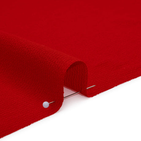 Stretch Polyester Crepe - Salsa Red - Designer Deadstock
