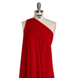 Stretch Polyester Crepe - Salsa Red - Designer Deadstock