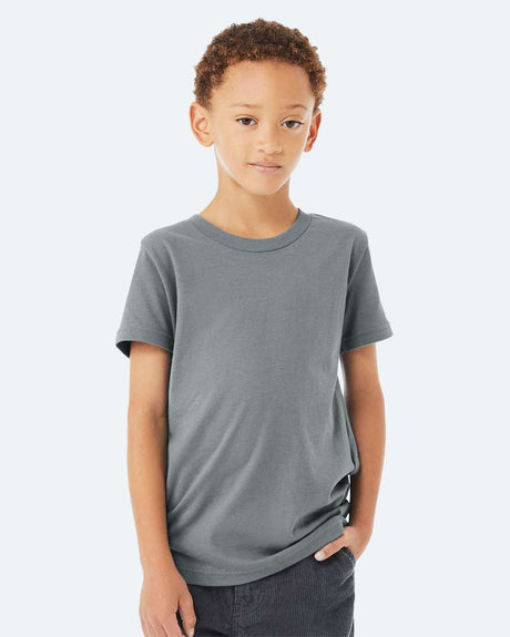 Image 1: Bella Canvas Youth Short Sleeve Crewneck Jersey TeeImage 2: Soft jersey kids crewneck shirtImage 3: Premium Bella Canvas youth apparelImage 4: Blank youth tee for custom printingImage 5: Lightweight children's t-shirtImage 6: Comfortable kids short sleeve tee