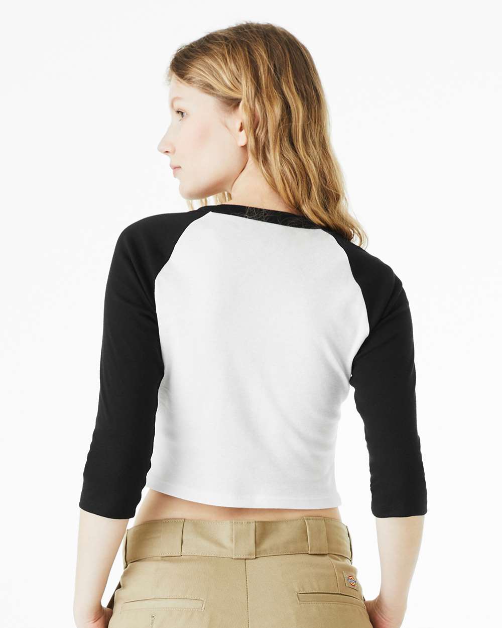 BELLA + CANVAS® Women's Micro Rib Three-Quarter Raglan Baby Tee