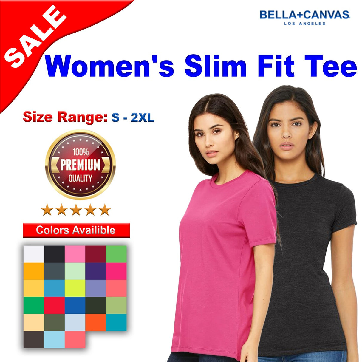 BELLA + CANVAS® Women's Slim Fit Short Sleeve Tee