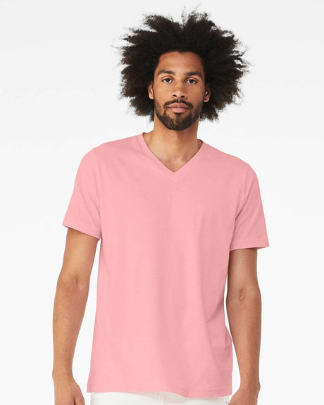 BELLA + CANVASÂ V Neck Short Sleeve Jersey T-Shirt - S