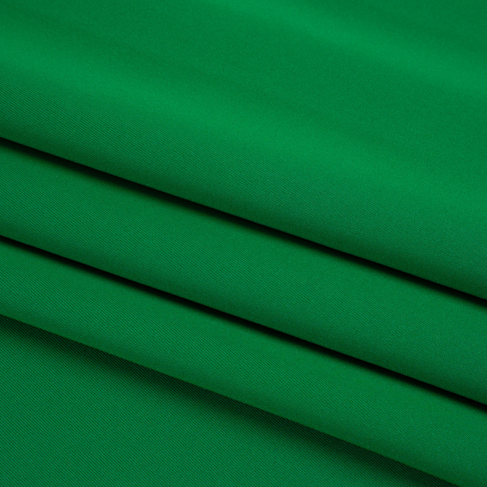 Stretch Polyester Scuba Knit - Rich Green - Designer Deadstock
