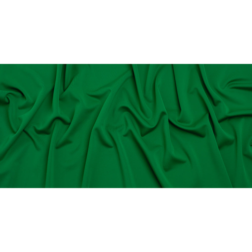 Stretch Polyester Scuba Knit - Rich Green - Designer Deadstock
