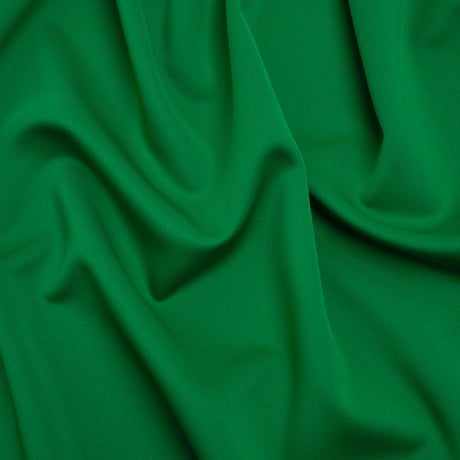 Stretch Polyester Scuba Knit - Rich Green - Designer Deadstock