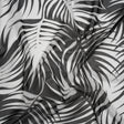 Stretch Nylon Mesh - Black and White Palm Leaves - Designer Deadstock